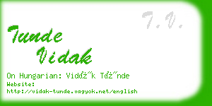 tunde vidak business card